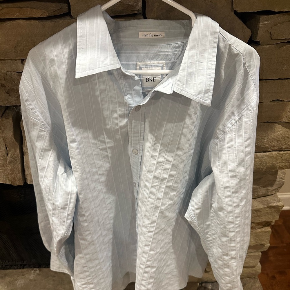 BKE Light Blue Slim Fit Shirt